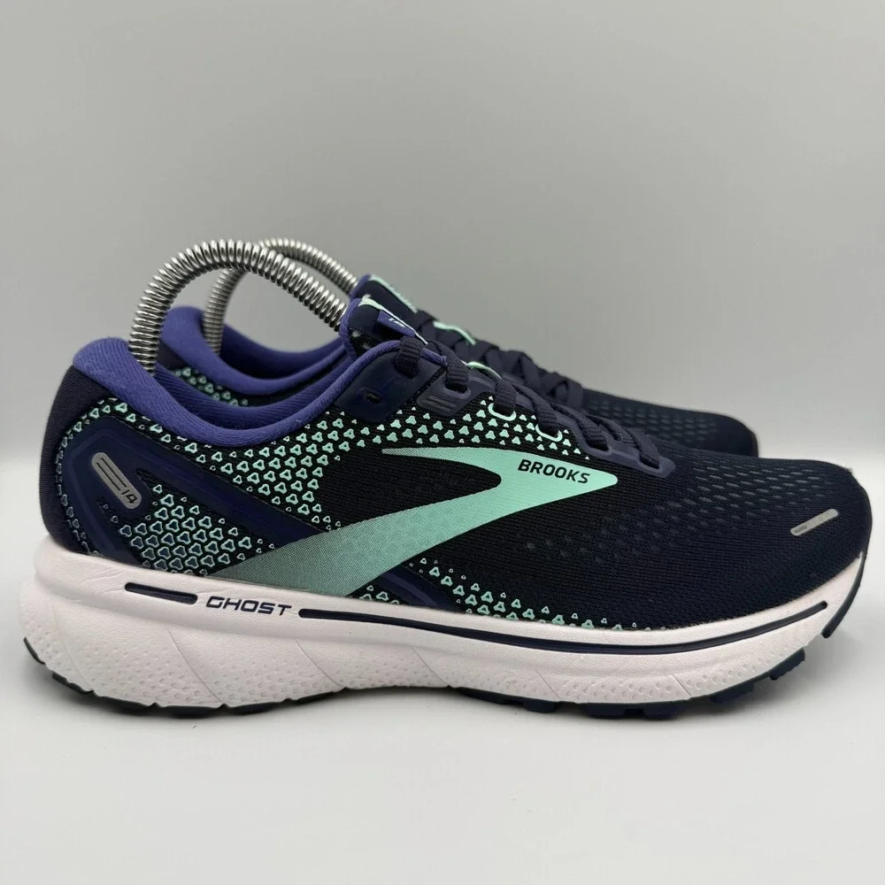 Brooks‎ Ghost 14 Blue White Running Shoes Sneakers Women's 8.5 B 1203561B446